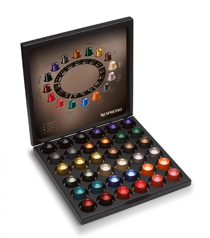 Контейнер для кофе капсул Nespresso деревянный 36 ячеек