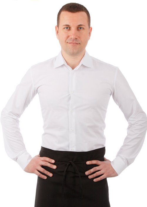 Рубашка официанта белая